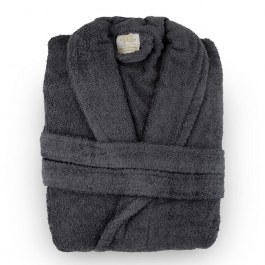 Μπουρνούζι Ξενοδοχείου Με Γιακά 682580 100% Βαμβάκι Dark Grey DARK GREY