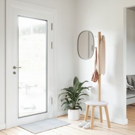 Καλόγερος Με Σκαμπό Pillar 1014257-668 White-Walnut Umbra WHITE-WALNUT