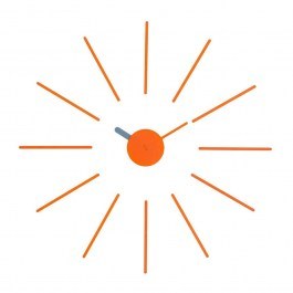 Wall Clock Urchin Orange-Grey Klox ORANGE-GREY