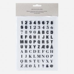 Στάμπες Σιλικόνη 412070104 Letters & Numbers Black Monograph