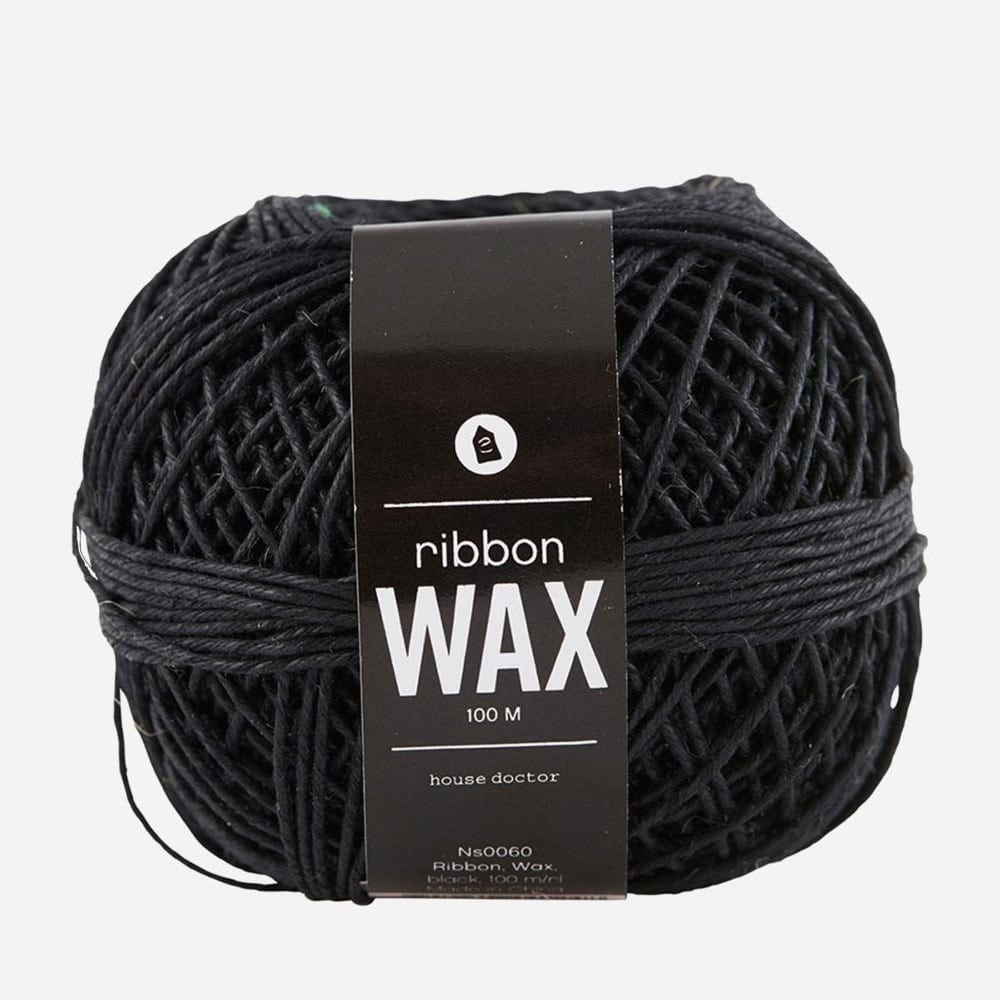 Κορδέλα - Σχοινί Wax 407550060 100m Black Monograph