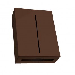 Paper Towel Holder Wall-Mounted Zik Zak 122-943 28,5x10x37cm Matte Wenge Pam&Co WENGE