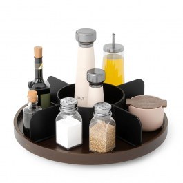 Βάση Οργάνωσης Περιστρεφόμενη Bellwood Lazy Susan 1019936-048 30,5x10cm Black-Natural Umbra NATURAL-BLACK