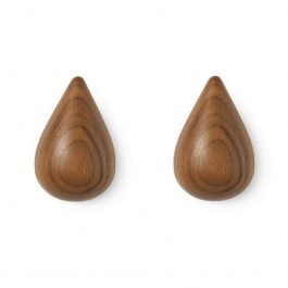 Κρεμάστρα Drop It (Σετ 2Τμχ) 331560 5x8x7,7cm Walnut Normann Copenhagen WALNUT