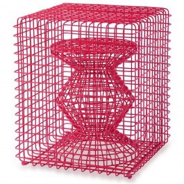 Σκαμπό Zig Zag 300-030-256 40x40x47cm Fuchsia FUCHSIA