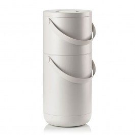 Trash Can Circular 26522 22+12lt Warm Grey Zone Denmark GREY