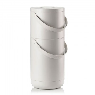 Trash Can Circular 26522 22+12lt Warm Grey Zone Denmark