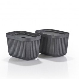 Κουτιά Αποθήκευσης Pulp 31770 (Σετ 2τμχ) 23x15x15cm Black Zone Denmark BLACK