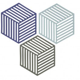 Σουπλά Hexagon 32703 Για Ζεστά Σκεύη (Σετ 3τμχ) 16x14cm Indigo-Fog-Olive Zone Denmark INDIGO