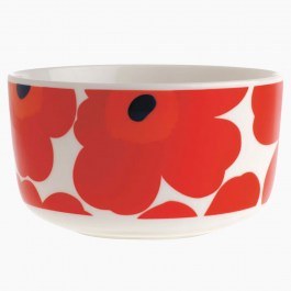 Bowl Oiva Unikko 063433 500ml White-Red Marimekko WHITE-RED