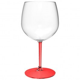 Unbreakable Cocktail Glass Ballon Tonic 5031-ROTR 582ml Clear-Red Goldplast RED-CLEAR
