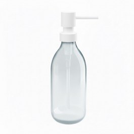 Cream Soap Container 79-033 300ml 6.5x20cm Matt White Pam & Co WHITE