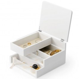 Κουτί Αποθήκευσης Κοσμημάτων Malibu 1023443-660 24x23x15cm White Umbra WHITE