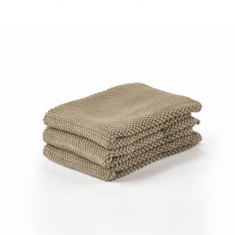 Dish Cloths (Set of 3) 37803 27x27cm Khaki Zone Denmark KHAKI