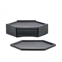 Σουβέρ Bold 39098 (Σετ 6τμχ) 10x10x3,2cm Black Zone Denmark BLACK