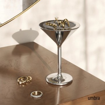 Βάση Δαχτυλιδιών Tini 1024932-158 8,5x8,5x11,5cm Chrome Umbra