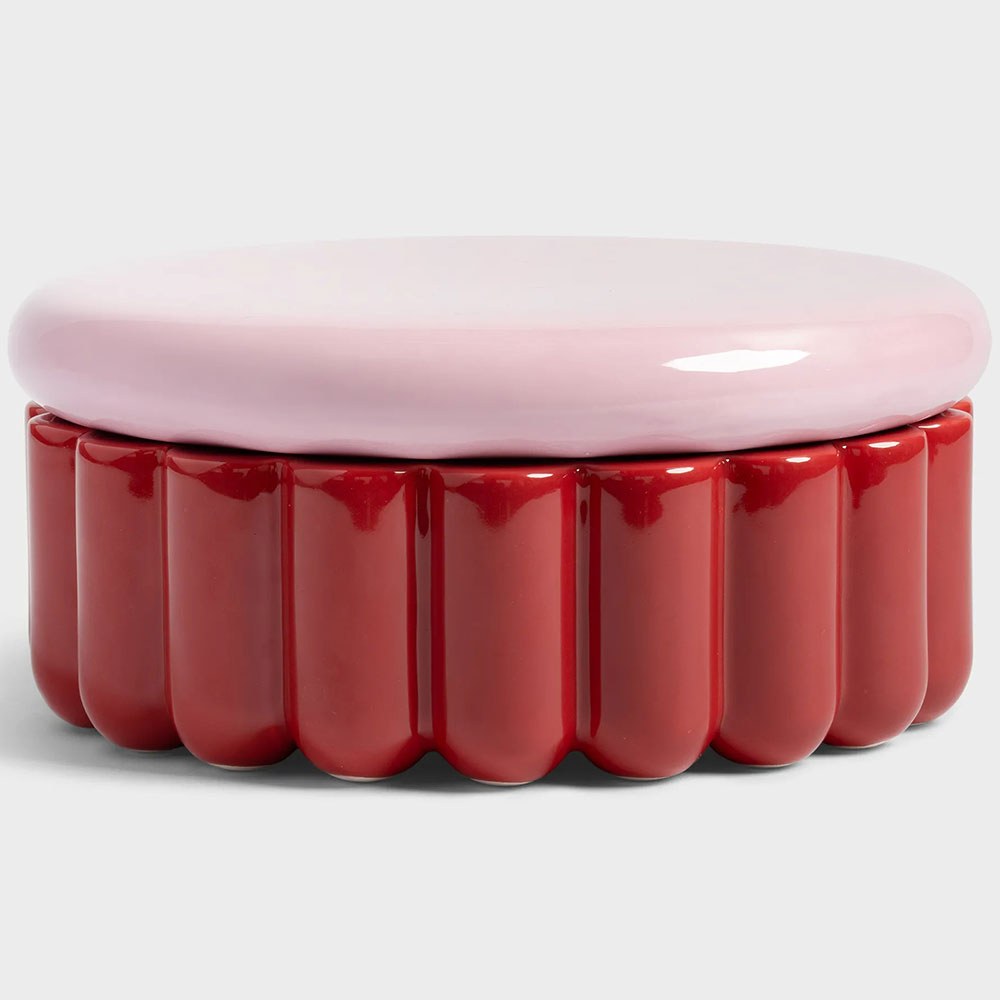 Δοχείο Αποθήκευσης Charlo 1522-03 Φ23x10,5cm Burgundy-Pink &k Amsterdam