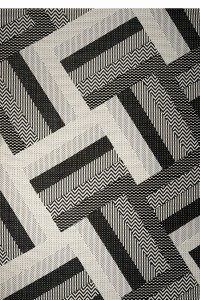 Σετ Χαλιά Κρεβατοκάμαρας 3Τμχ. Maestro 32006-960 Black-White Merinos