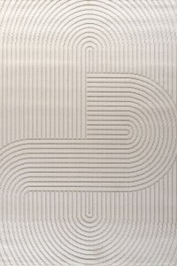 3 Piece Bedroom Carpet Set Mira 69678-060 White-Cream Merinos