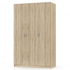 Ντουλάπα Τρίφυλλη Simple GR-SIM3D 120x52x205cm Sonoma