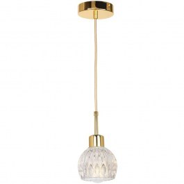 Pendant Lamp DD-GL-0032GOLD D11x150cm 1xE27 40W Clear-Gold Aidonitsa CLEAR-GOLD