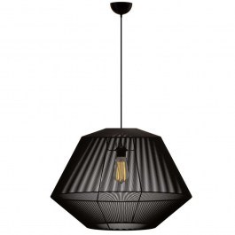 Pendant Lamp MEC-80240BLACK D40x130cm 1xΕ27 40W Black Aidonitsa BLACK