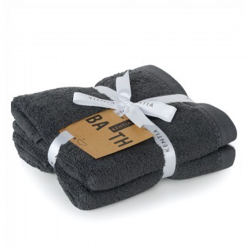 Towels Riley 24 (Set 2pcs) Dark Grey Kentia