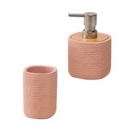 Σετ Μπάνιου Spirit 247 Με Δοχείο Κρεμοσάπουνου Και Ποτηροθήκη (Σετ 2τμχ) Terra Kentia TERRA