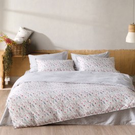 Bed Sheets Erbe 01 (Set 4pcs) White-Pink-Blue Kentia WHITE-PINK