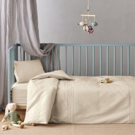 Παπλωματοθήκη Βρεφική Whisper 12 (Σετ 2τμχ) Beige Kentia BEIGE