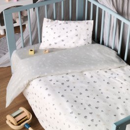 Baby Bed Sheets Marker 22 (Set 3pcs) White-Grey Kentia GREY-WHITE