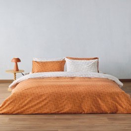 Quilt Dodici 06 Terracotta-White Kentia TERRACOTTA-WHITE