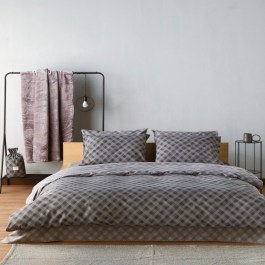 Bed Sheets Joshua 30 (Set 3pcs) Anthracite-Light Grey Kentia ANTHRACITE-GREY