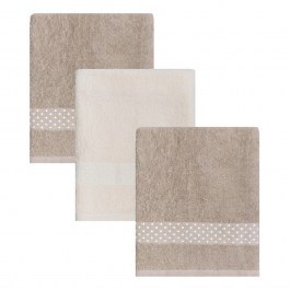 Towels Manuel 26 (Set 3pcs) Beige-Ecru Kentia BEIGE-ECRU