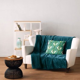 Κουβέρτα Καναπέ Γούνινη Ivanna 02 Emerald Kentia EMERALD