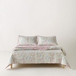 Bedspread Breza 18 (Set 2pcs) Pink-Green Kentia GREEN-PINK