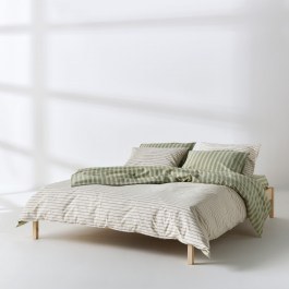 Bed Sheets Arlo 21 Fitted (Set 3pcs) Green-Beige Kentia GREEN-BEIGE