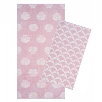 Towels Sheru 14 (Set 2pcs) Pink-Light Pink Kentia
