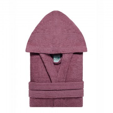 Kid Bathrobe Makai 20 With Hood Plum Kentia