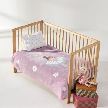 Baby Blanket Balarina Pink-White Kentia