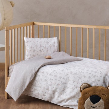 Baby Bed Sheets Zaharino (Set of 3) Beige-Cream Kentia