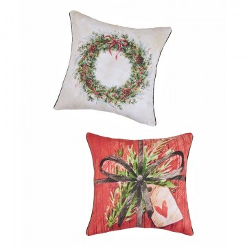 Christmas Decorative Cushion (With Filling) Snow 2626 Multi Kentia