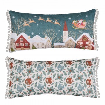 Christmas Decorative Cushion (With Filling) Snow 2627 Multi Kentia