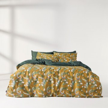 Pillowcases Napoleon (Set of 2) Mustard-Green Kentia