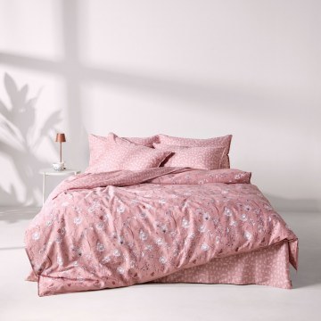 Duvet Cover Set Brighton (Set of 3) Pink-White Kentia
