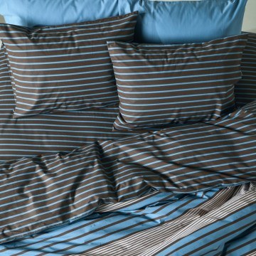 Duvet Cover Set Esra 01 (Set of 2) Blue-Beige Kentia