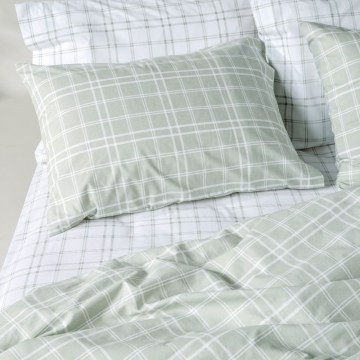 Duvet Cover Set Jinu 36 (Set of 2) Light Green-White Kentia