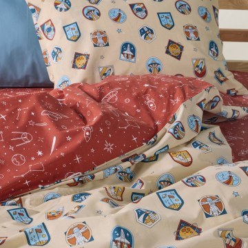 Kids Bed Sheets Armstrong (Set of 3) Beige-Orange Kentia