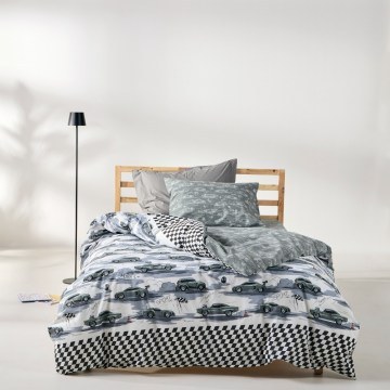 Kids Bed Sheets Lukas (Set of 3) Grey-Green Kentia