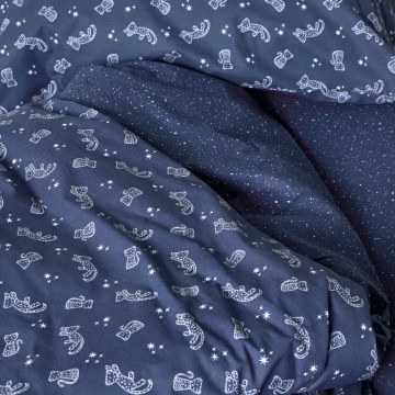 Kids Bed Sheets Oriane (Set of 3) Dark Blue-White Kentia